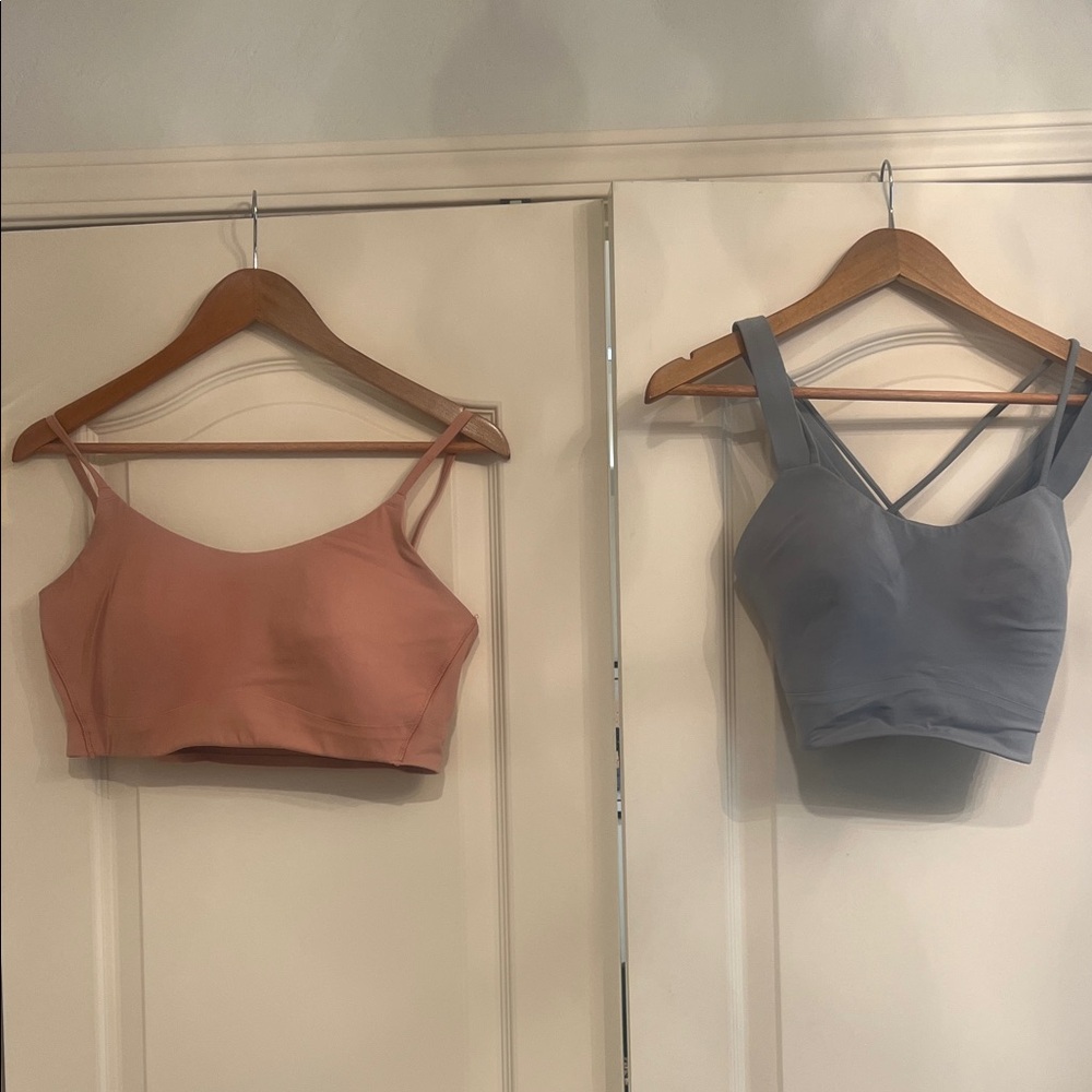lululemon athletica Sports Bra in Gray + Calia in peach-both sz M-both included